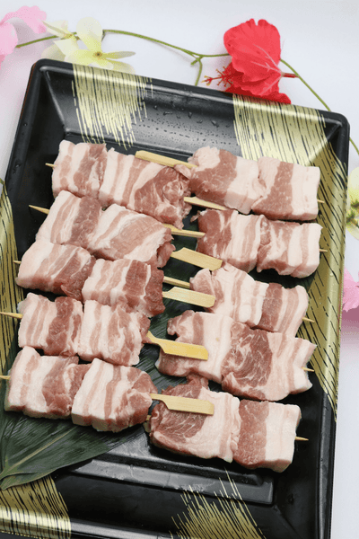 Fresh Kurobuta Pork Belly (Japanese Black Pig) Skewer - Himawari Shoten