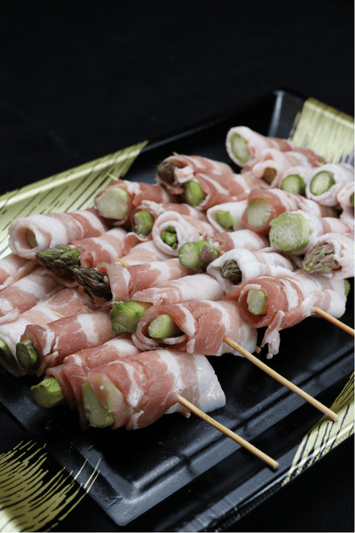 Aspara Maki (Fresh Asparagus wrap with Pork Belly Slice) - Himawari Shoten