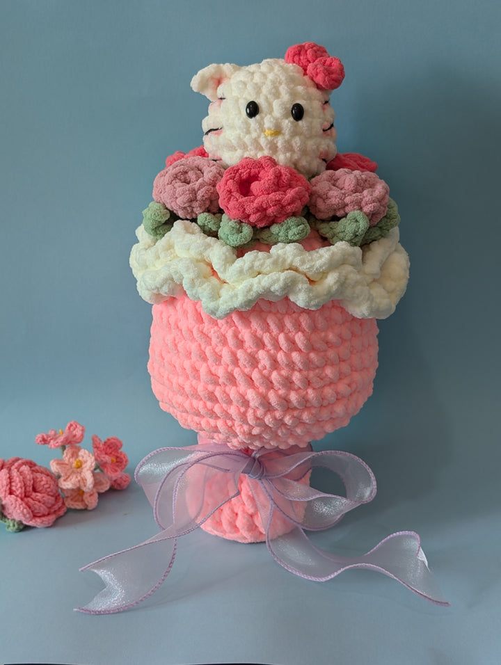 Handmade Plush Bouquet - The Piggy Petal Parfait