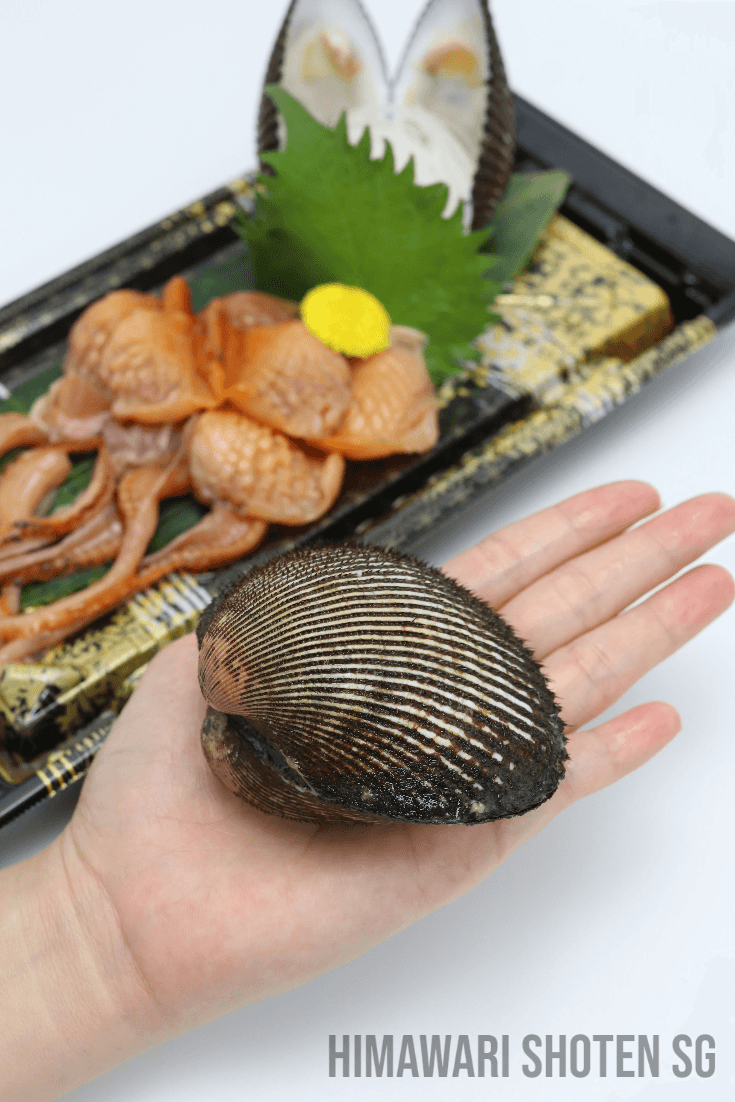 Live Akagai Sashimi (Ark Shell) delivery in Singapore – Himawari Shoten